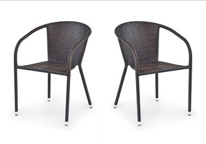 Dwa krzesła ciemno brązowe - 6163