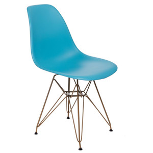 Krzesło P016 PP Gold ocean blue - d2design