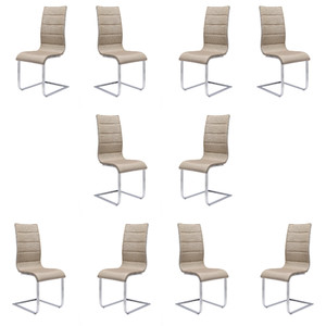 Dziesięć krzeseł beżowo białych - 1396
