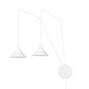 ABRAMO 2 WHITE 159/2 lampa sufitowa wisząca regulowana najnowszy design biała loft