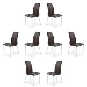 Osiem krzeseł brązowych - 6187