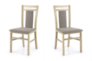 Dwa krzesła tapicerowane dąb sonoma  - 3390