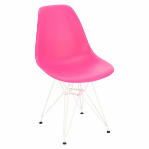 Krzesło P016 PP White dark pink - d2design