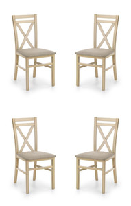 Cztery krzesła tapicerowane  dąb sonoma  - 5196