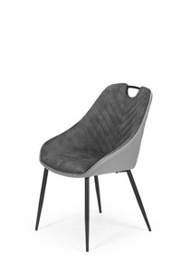 K412 krzesło ciemny popielaty / jasny popielaty  - Halmar