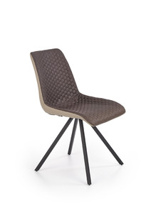K394 krzesło brązowy / beżowy  - Halmar