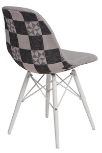 Krzesło P016W Pattern szar-patch/white - d2design