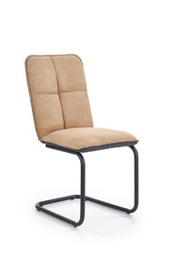 K268 krzesło jasny brąz / czarny  - Halmar