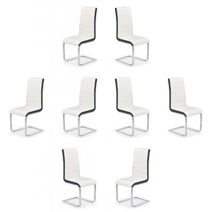 Osiem krzeseł biało-czarnych - 4541