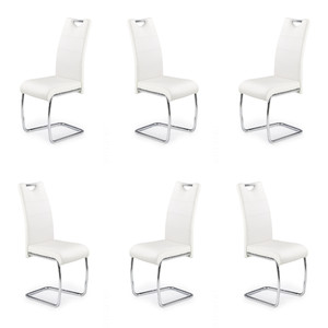 Sześć krzeseł białych - 0114