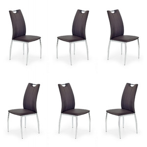 Sześć krzeseł brązowych - 4892