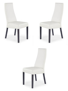 Trzy krzesła tapicerowane  wenge  - 0916