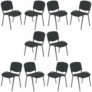 Dziesięć krzeseł biurowych czarnych - 0110