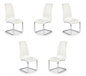 Pięć krzeseł białych - 6545