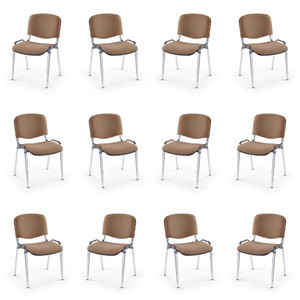 Dwanaście krzeseł chrom / beż - 0041