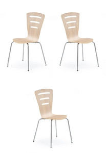 Trzy krzesła dąb sonoma - 4312