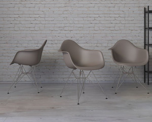 Krzesło P018 PP milde grey, chrom nogi HF - d2design