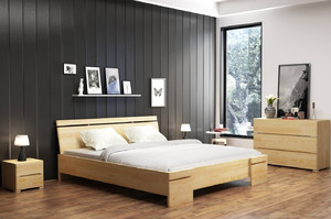 Łóżko drewniane sosnowe ze skrzynią na pościel Sparta Maxi & ST - Skandica