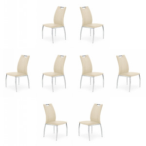 Osiem krzeseł beżowych - 4816