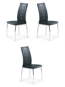 Trzy krzesła czarne - 6583
