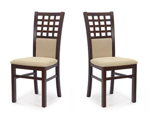 Dwa krzesła tapicerowane  ciemny orzech - 2432