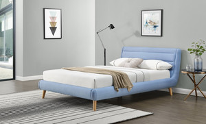 ELANDA 140 cm łóżko niebieskie  - Halmar