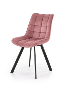 Krzesło K332 nogi - czarne, siedzisko - różowy  - Halmar