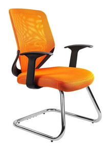 Krzesło biurowe Mobi Skid / pomarańczowy - Unique