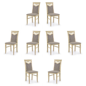 Osiem krzeseł dąb sonoma tapicerowanych INARI 23 - 3802