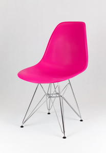 Sk Design Kr012 Ciemnoróżowe Krzesło Chrom