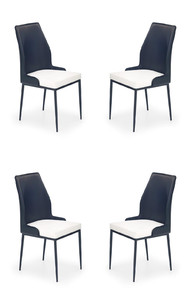 Cztery krzesła biało-czarne - 7589