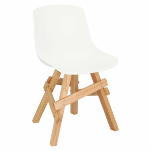 Krzesło Rail białe/ dębowe - Intesi Promocja