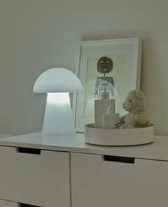 NEW GARDEN lampa stołowa MAFALDA B biała - LED, wbudowana bateria - king home