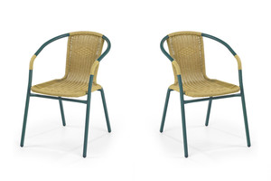 Dwa krzesła ciemno zielone - 2668