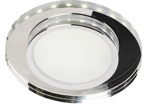 Ssp-23 Ch/Tr+Wh 8w Led 230v Ring Led Biały Oczko Sufitowe  Lampa Sufitowa Stała  Okrągła  Szkło Transparentne - Candellux