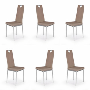 Sześć krzeseł cappucino - 2675