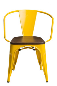 Krzesło Paris Arms Wood żółte sosna orzech - d2design