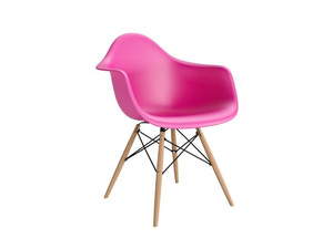 Krzesło P018W PP dark pink, drewniane nogi HF - d2design