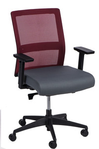 Fotel biurowy Press czerwony/szary - Maduu Studio Promocja