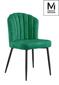 MODESTO krzesło RANGO zielone - welur, metal - king home