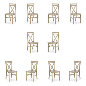 Dziesięć krzeseł dąb sonoma - 8098