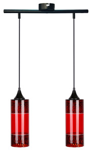 Plazma Lampa Wisząca 2x60w E27 Czerwony - Candellux