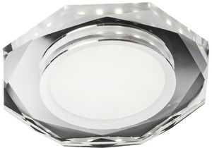 Ssp-24 Ch/Tr+Wh 8w Led 230v Ring Led Biały Oczko Sufitowe  Lampa Sufitow Ośmiokątna Szkło Transparentne - Candellux