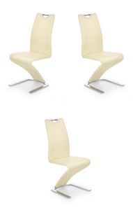 Trzy krzesła waniliowy - 4939