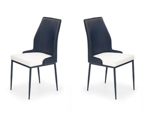 Dwa krzesła biało-czarne - 7589