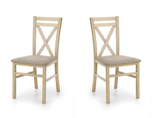 Dwa krzesła tapicerowane  dąb sonoma  - 5196