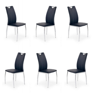 Sześć krzeseł czarnych - 4809