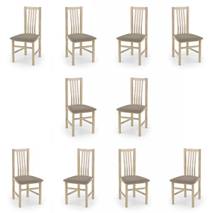 Dziesięć krzeseł dąb sonoma tapicerowanych - 1289