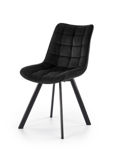 Krzesło K332 nogi - czarne, siedzisko - czarny  - Halmar