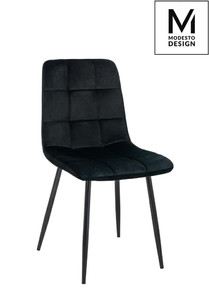 MODESTO krzesło CARLO czarne - welur, metal - king home